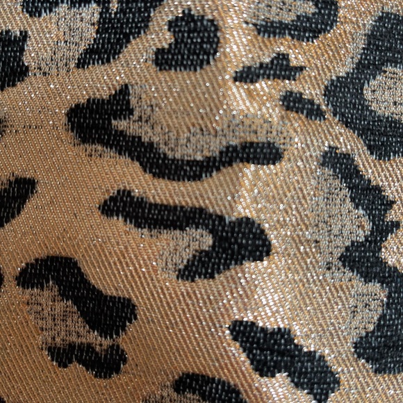 New TOPSHOP metallic shimmer leopard print skirt - Picture 3 of 5